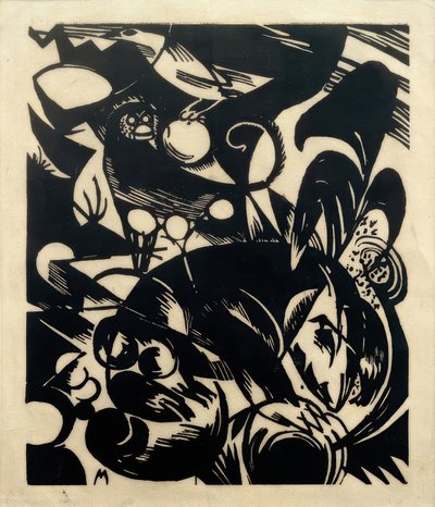 Schöpfungsgeschichte I (Der Pavian) von Franz Marc